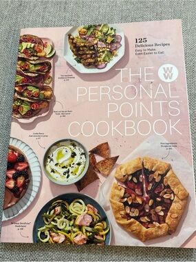 Weight Watchers The Personal Points Cookbook - Pink Cover with Food Photography